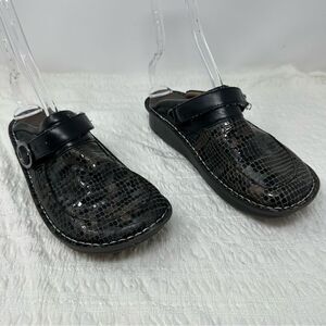 Algeria Seville Black Stone Mules- Size 9
